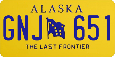 AK license plate GNJ651