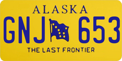 AK license plate GNJ653