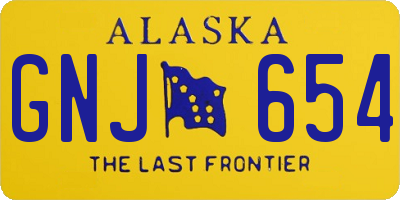 AK license plate GNJ654