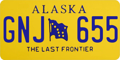 AK license plate GNJ655