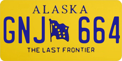 AK license plate GNJ664