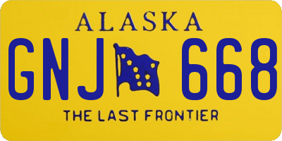 AK license plate GNJ668