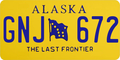 AK license plate GNJ672