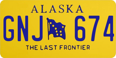 AK license plate GNJ674