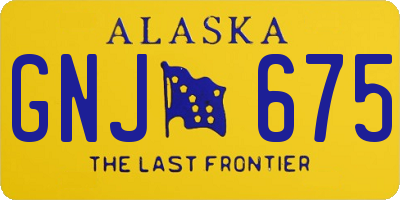 AK license plate GNJ675