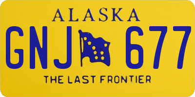 AK license plate GNJ677