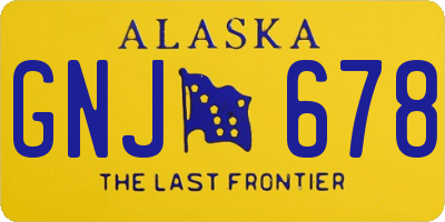 AK license plate GNJ678