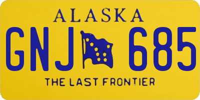 AK license plate GNJ685