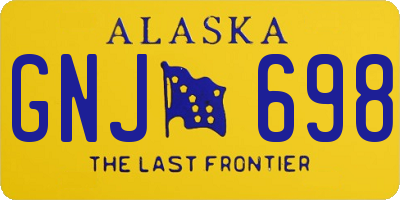 AK license plate GNJ698