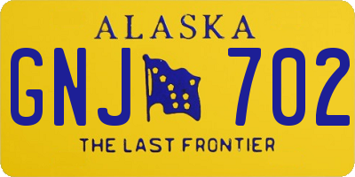 AK license plate GNJ702