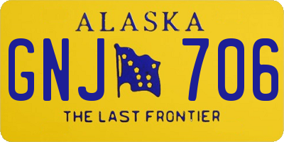 AK license plate GNJ706