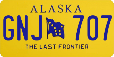 AK license plate GNJ707