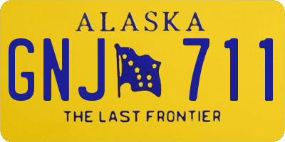 AK license plate GNJ711