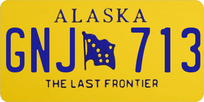 AK license plate GNJ713