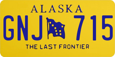 AK license plate GNJ715