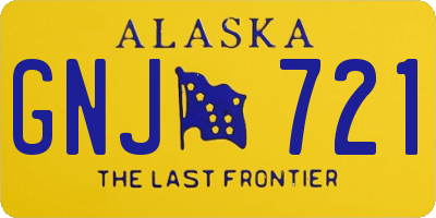 AK license plate GNJ721