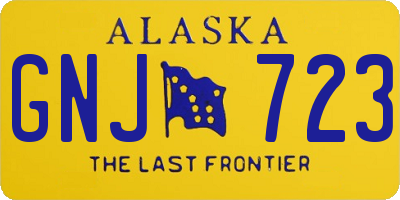 AK license plate GNJ723