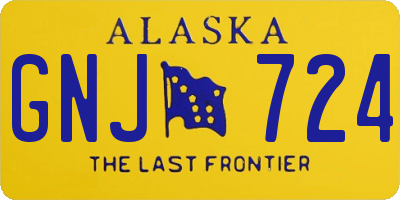 AK license plate GNJ724
