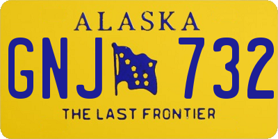 AK license plate GNJ732