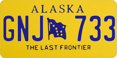 AK license plate GNJ733