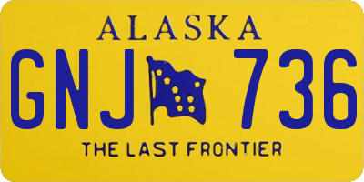 AK license plate GNJ736