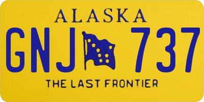 AK license plate GNJ737
