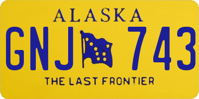 AK license plate GNJ743