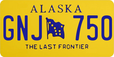 AK license plate GNJ750