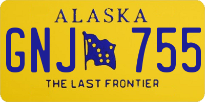 AK license plate GNJ755