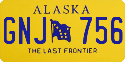 AK license plate GNJ756