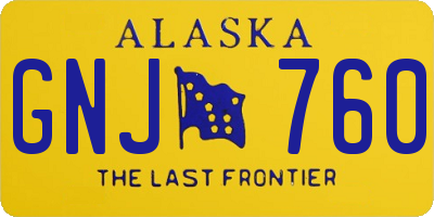 AK license plate GNJ760