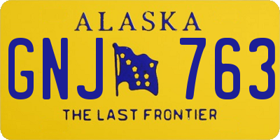 AK license plate GNJ763