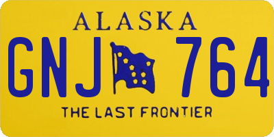 AK license plate GNJ764