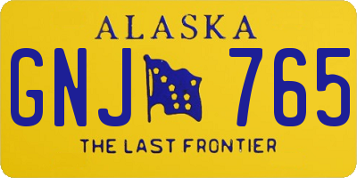 AK license plate GNJ765