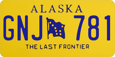 AK license plate GNJ781