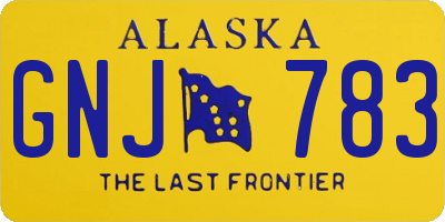AK license plate GNJ783