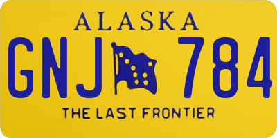 AK license plate GNJ784