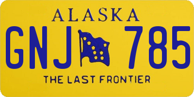 AK license plate GNJ785