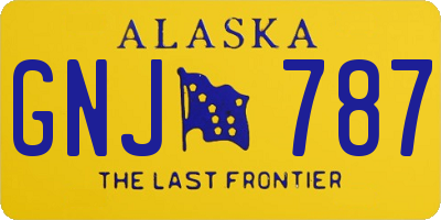 AK license plate GNJ787