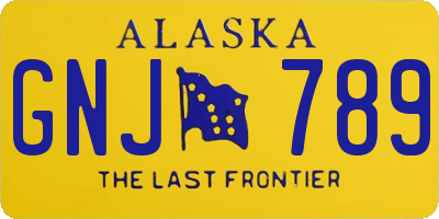 AK license plate GNJ789