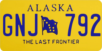 AK license plate GNJ792