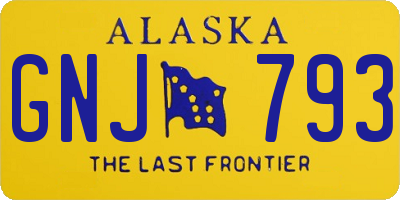 AK license plate GNJ793