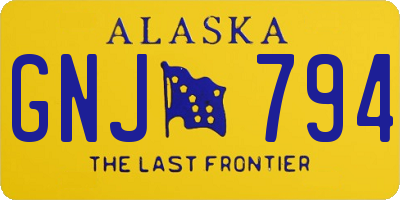 AK license plate GNJ794