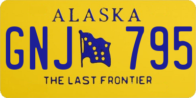 AK license plate GNJ795