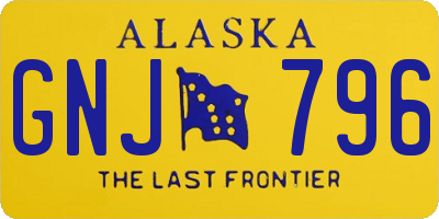 AK license plate GNJ796