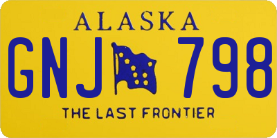 AK license plate GNJ798