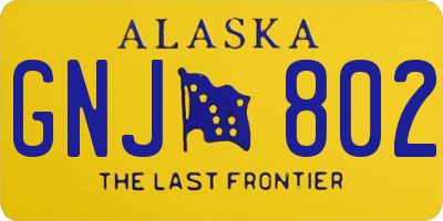 AK license plate GNJ802