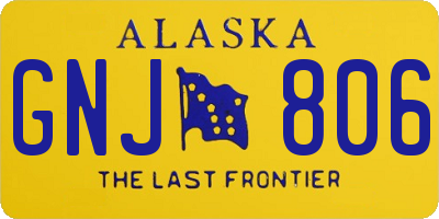 AK license plate GNJ806