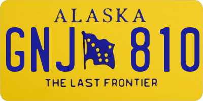 AK license plate GNJ810