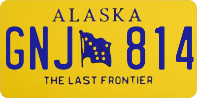 AK license plate GNJ814